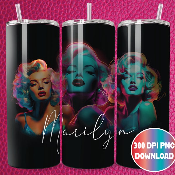 Marilyn Monroe Tumbler Wrap, Marilyn Monroe Tumbler, Marilyn Clipart, Marilyn Sublimation, Marilyn Png, Sublimation, Gift Idea