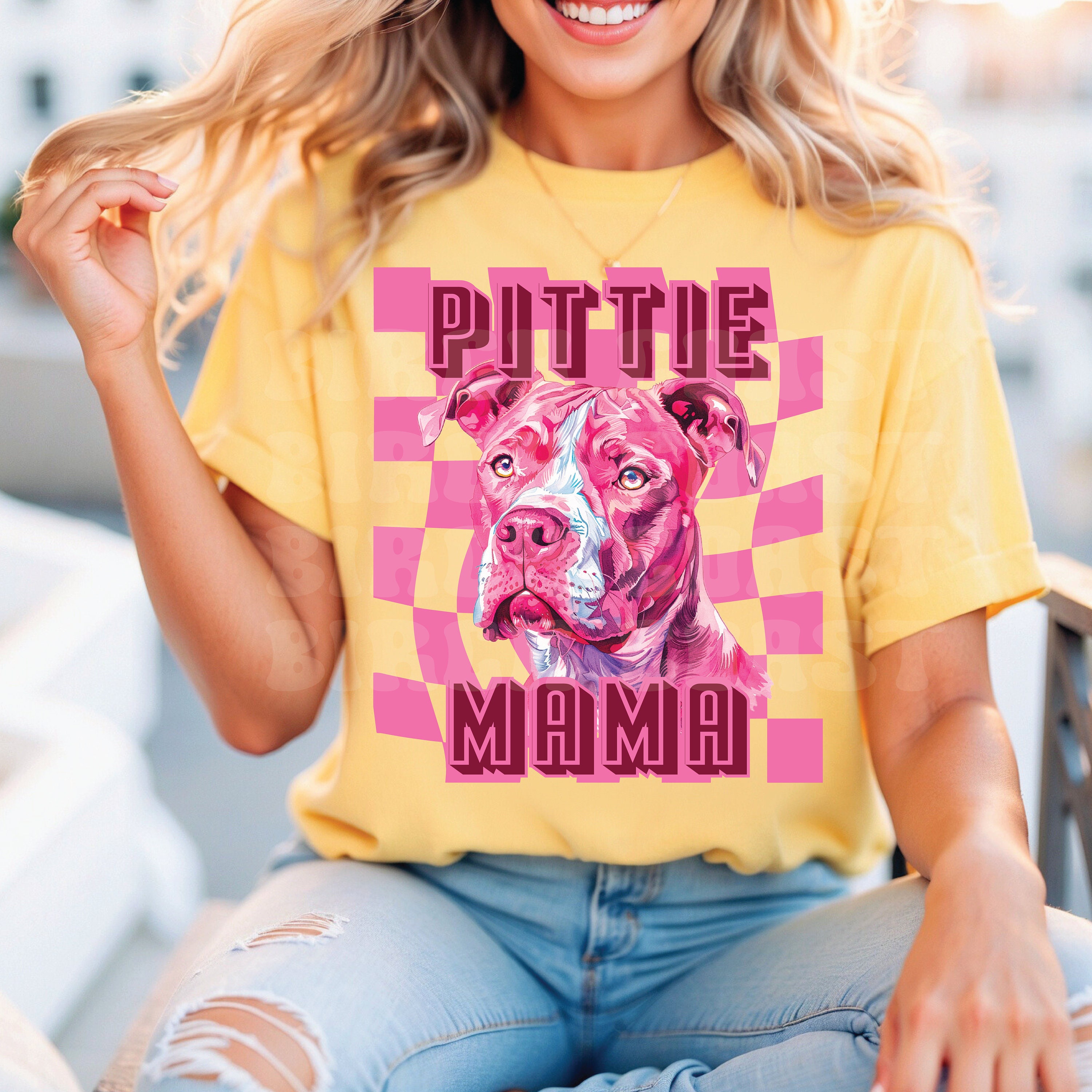 Dog Mama Png, Pittie Mama PNG Checkers Pink , Pitbull Mama, Dog Mom Png ...