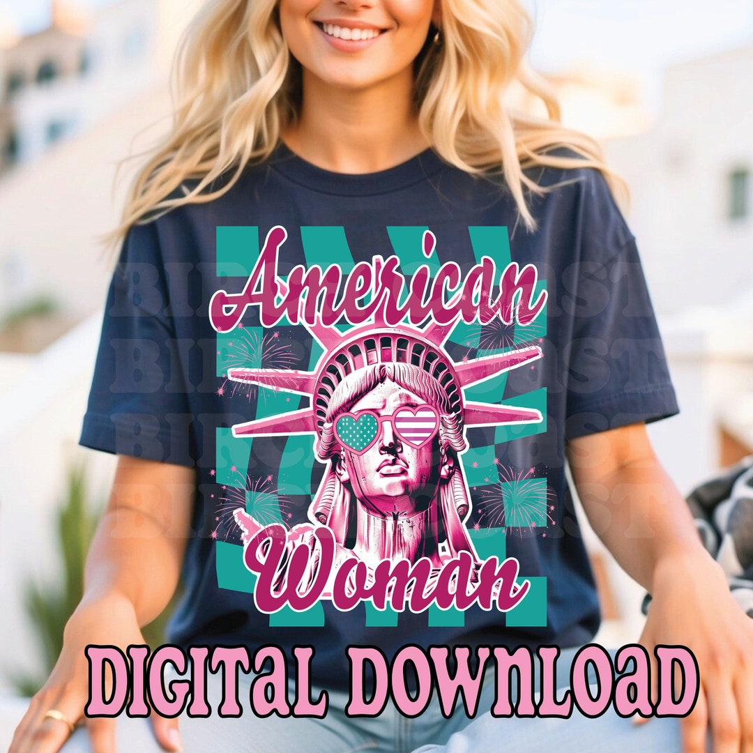 July Lady Fourth of July Lady Liberty Checkered Design PNG, American Woman ...