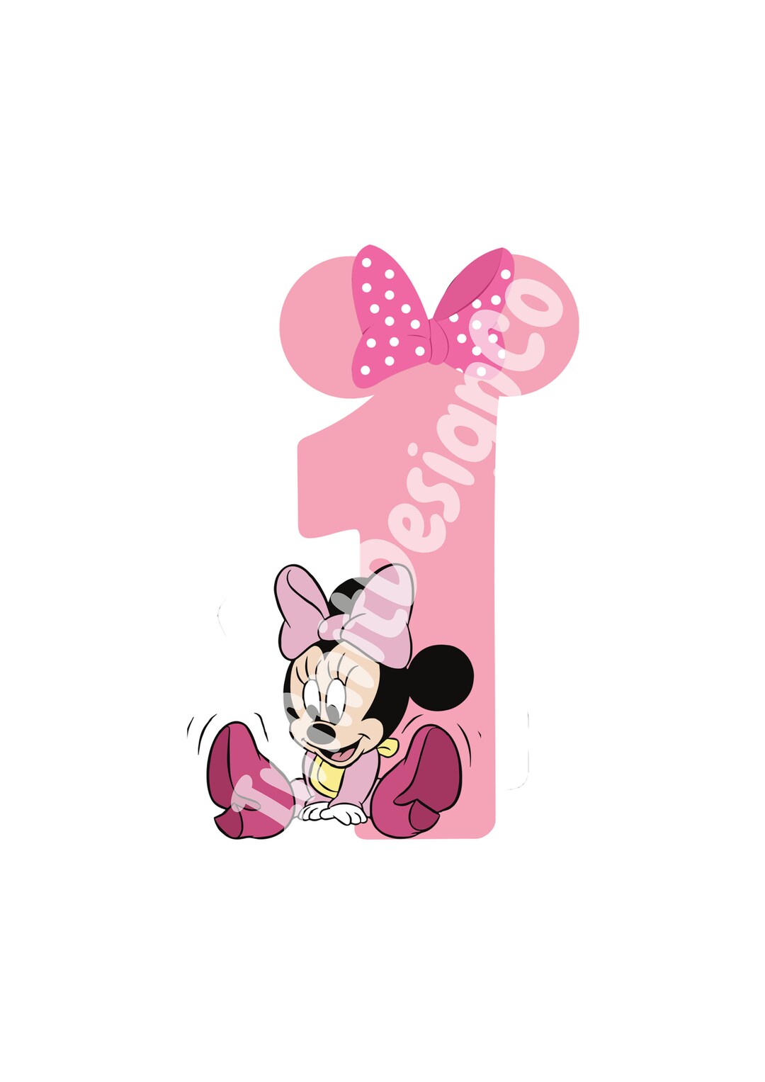 Printable PNG | Minnie Mouse 1st Birthday | Digital Download | Instant ...
