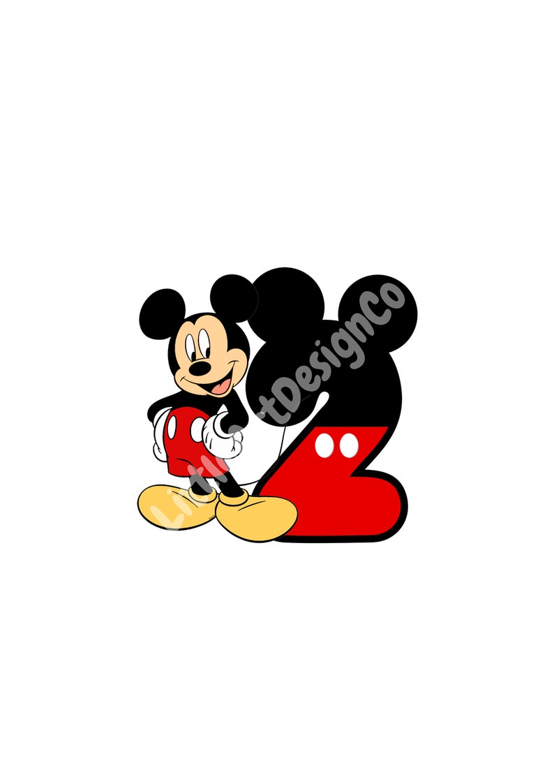 Printable PNG Mickey Mouse 2nd Birthday Digital Download Etsy