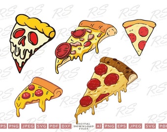 Fichier Pizza SVG, Pizza SVG, Pizza Bundle, Pizza Digital Cut File, Pizza fichiers de téléchargement instantané, Pizza Slice SVG