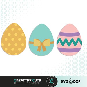 Oeufs de Pâques coupés fichier-svg, dxf, png
