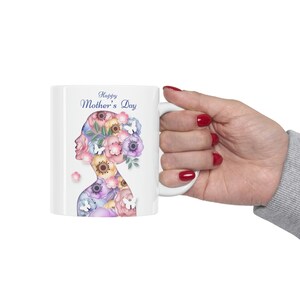Mother&#39;s Day Ceramic Coffee Cup, Double Sided Print, Mother&#39;s Day Present