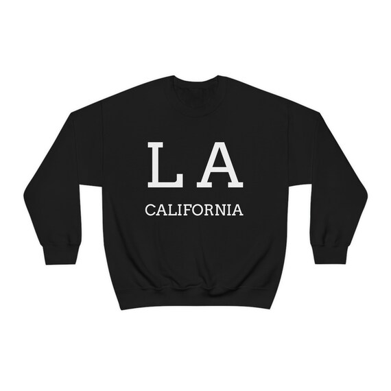 LA Unisex Heavy Blend Crewneck Sweatshirt Los Angeles Sweater California Print Sweater Etsy UK
