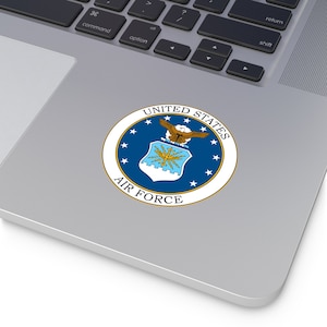 Air Force Round Vinyl Waterproof Stickers - Etsy