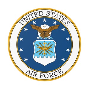 Air Force Round Vinyl Waterproof Stickers