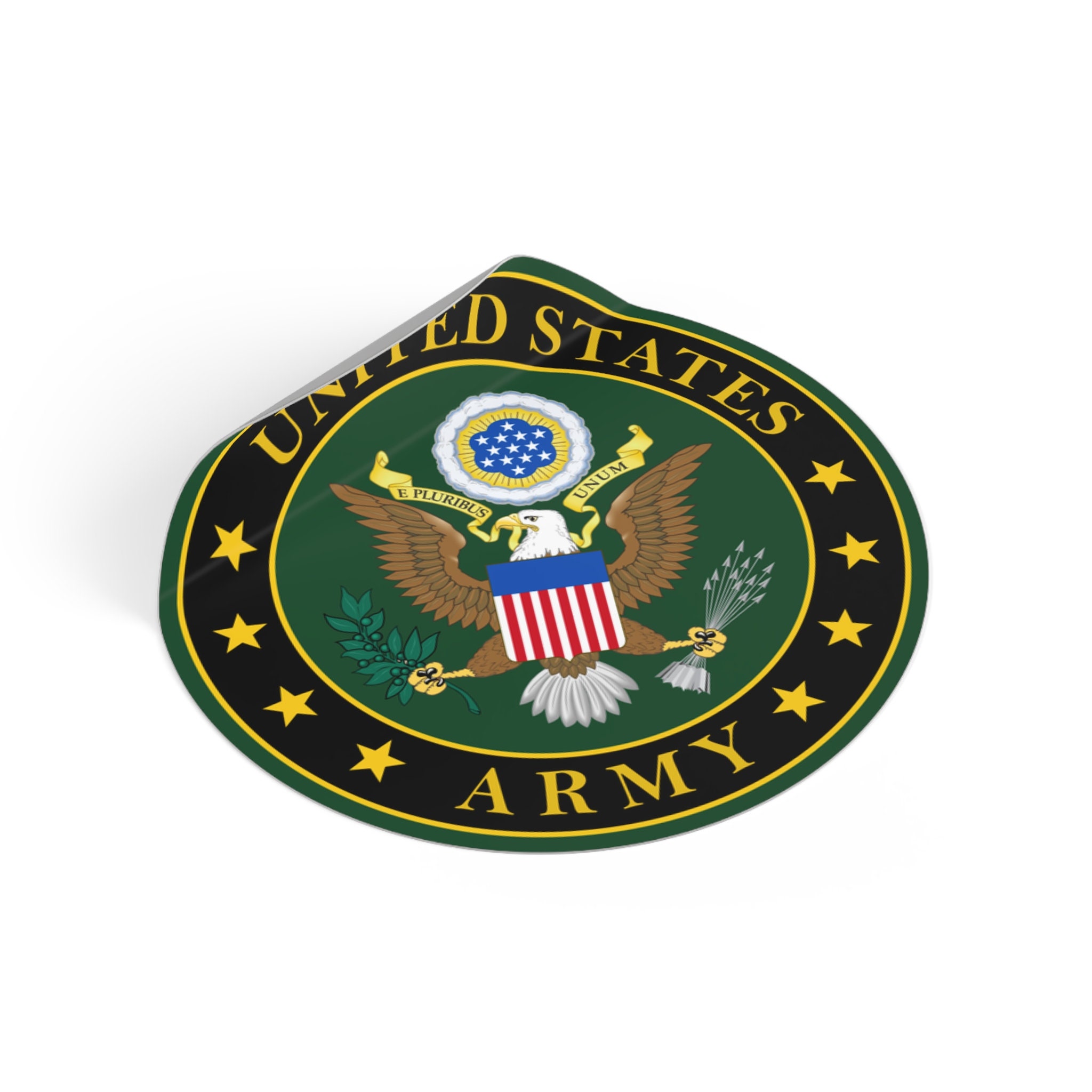US Army Round Vinyl Stickers, Car Stickers, Waterproof Vinyl Stickers ...
