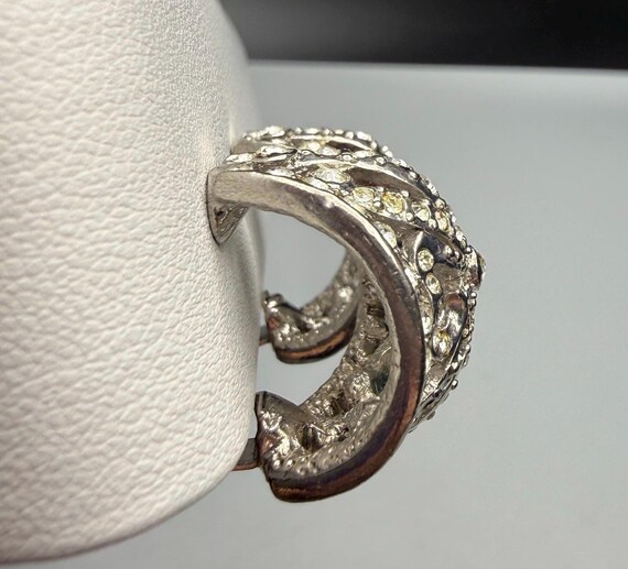 KJL Signed Kenneth J Lane Clip On Earrings VTG Si… - image 3
