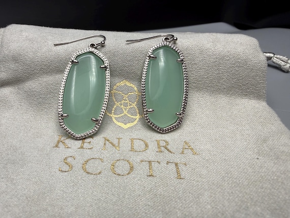 Kendra Scott Signed Danielle Statement Silver Dro… - image 3