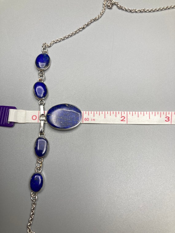 LAPIS LAZULI Necklace Artist Made 925 Sterling Si… - image 10