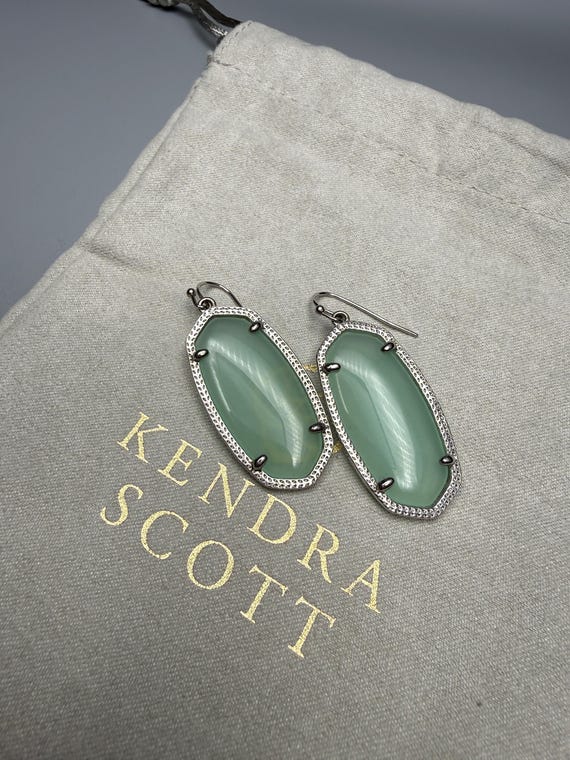 Kendra Scott Signed Danielle Statement Silver Dro… - image 4