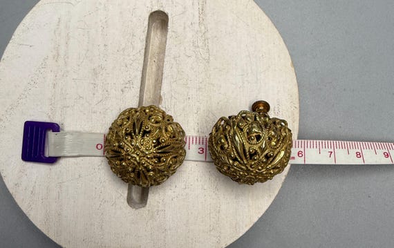 Miriam Haskell Vintage High Dome Large Round Fili… - image 14