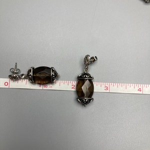Brighton Night Mist Smoky Quartz Silver Plated Necklace Earrings SET NWOT image 5