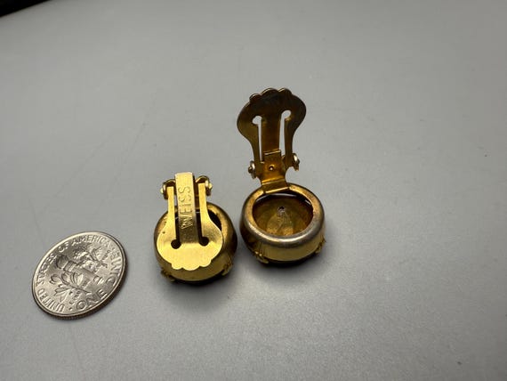 Weiss Signed VTG Ruby Red Rhinestone Clip Earring… - image 8