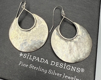 SILPADA W1539 Half Moon Bay Earrings 925 Israel VINTAGE
