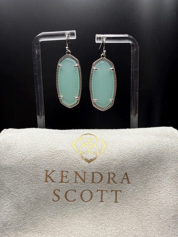 Kendra Scott Signed Danielle Statement Silver Dro… - image 6