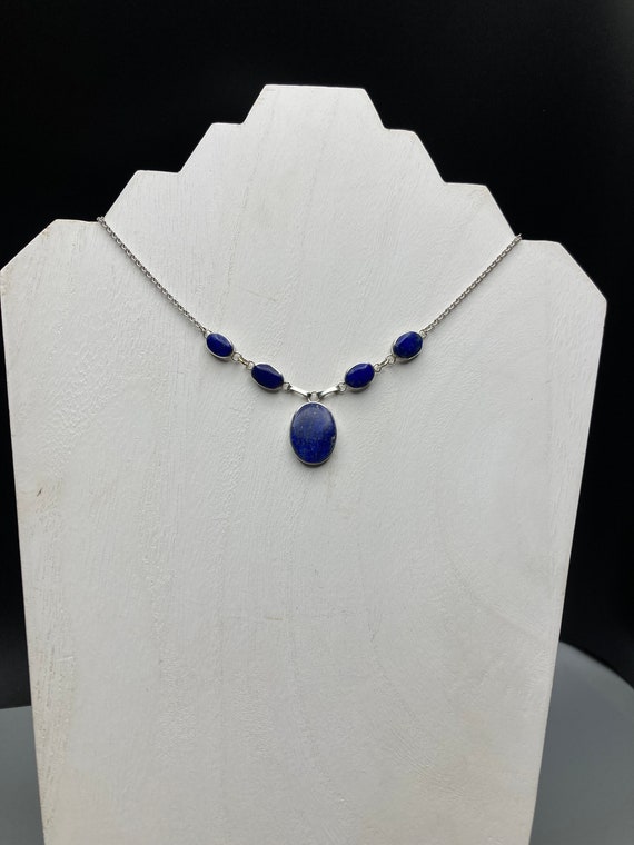 LAPIS LAZULI Necklace Artist Made 925 Sterling Si… - image 3