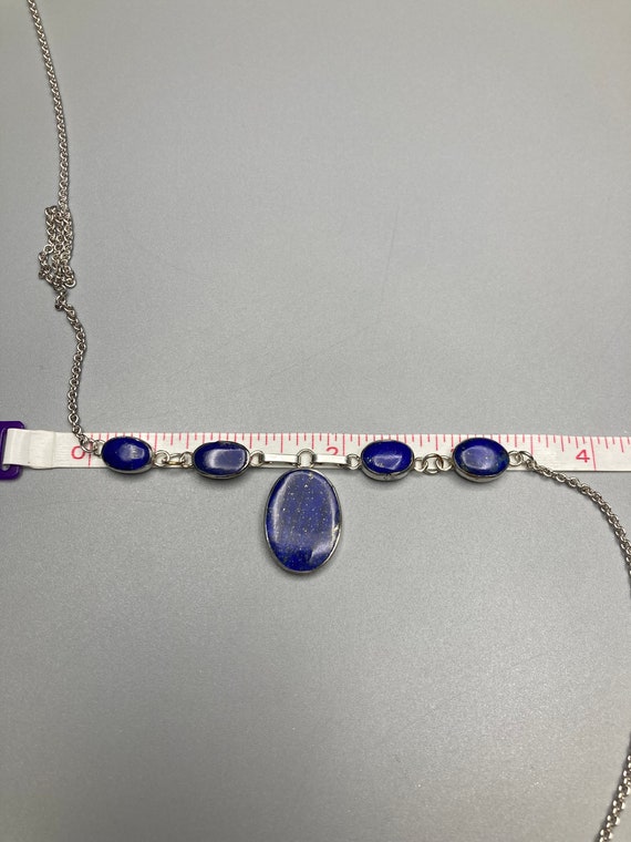 LAPIS LAZULI Necklace Artist Made 925 Sterling Si… - image 9