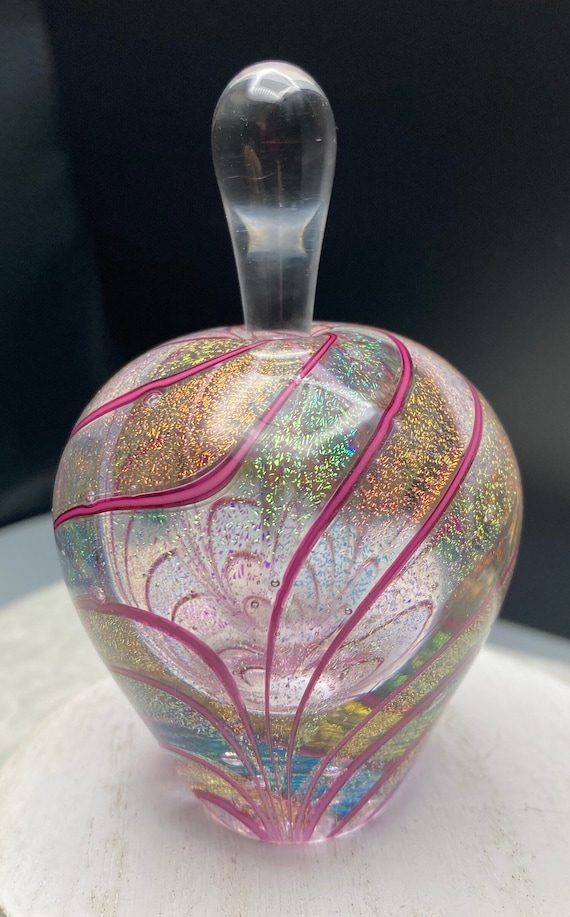 Signed Glass Eye Studio GES Multi-Colored Perfume 