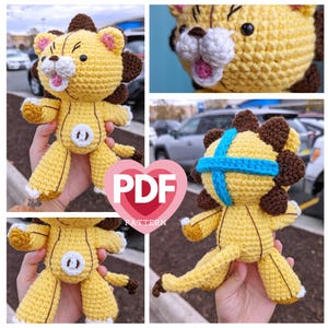 Lion Amigurumi Crochet Pattern (PDF) – Kon Advanced Beginner Toy Design