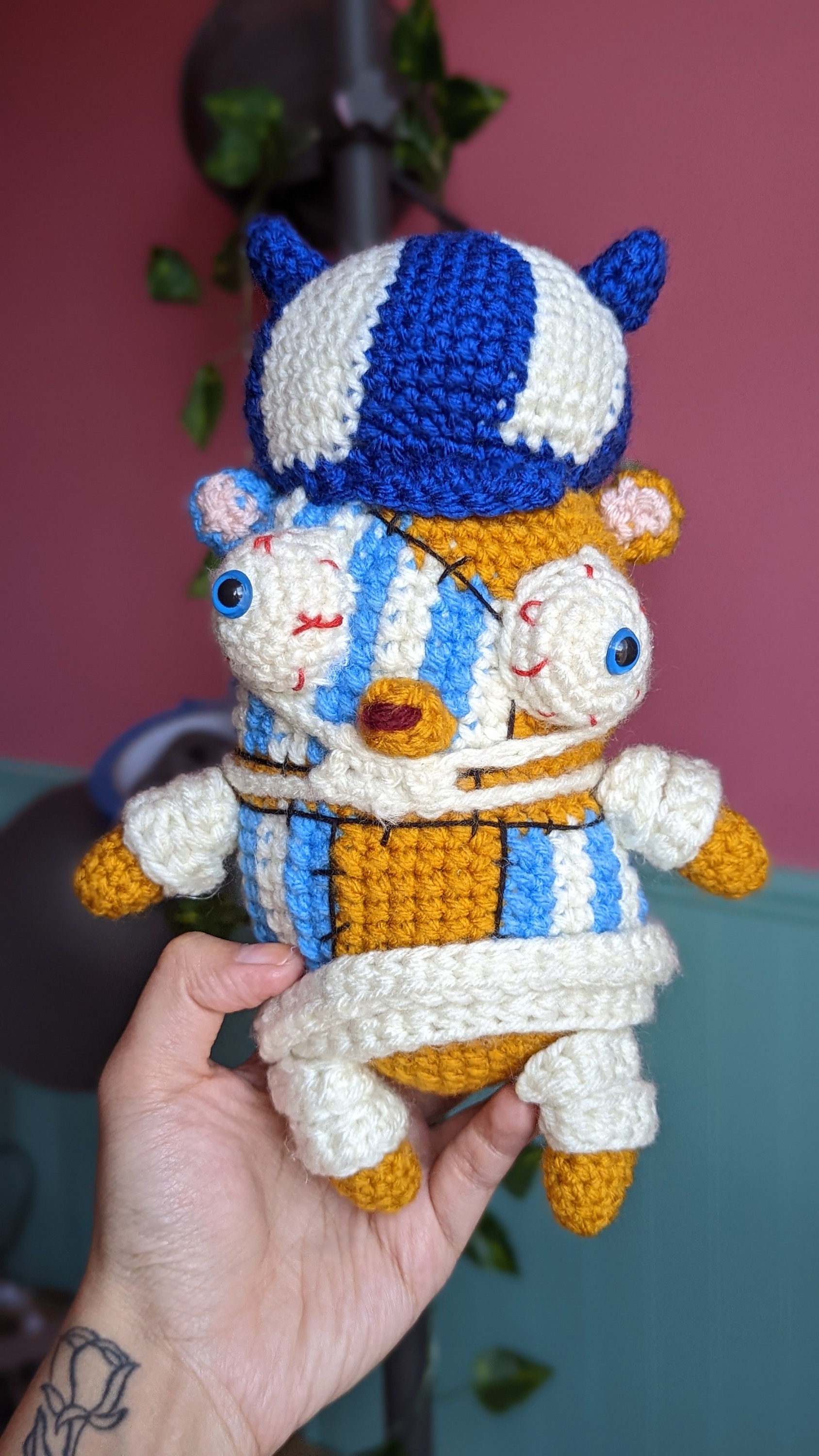 【kuku様】ハンドメイド✿*:・゜ Wild Zombie Patchwork Undead Teddy Bear Crochet Amigurumi Pattern