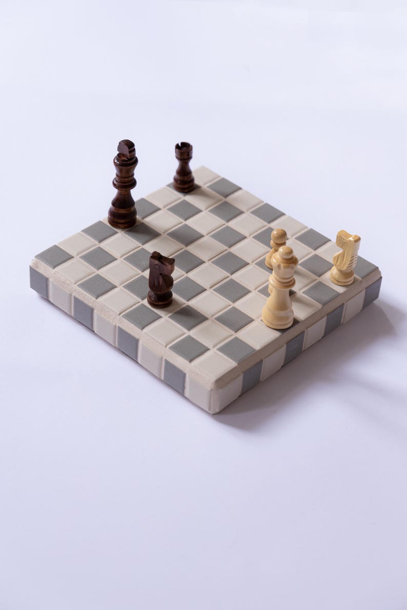 Handmade Ceramic Tile Chess Board – Personalized Chess Board – Chess ...