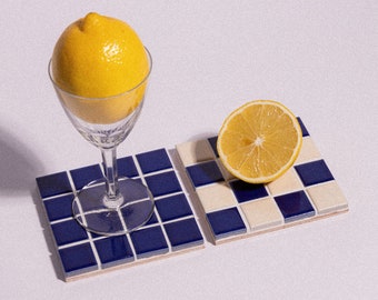 Handgemachte Italienische Keramikfliesen Untersetzer