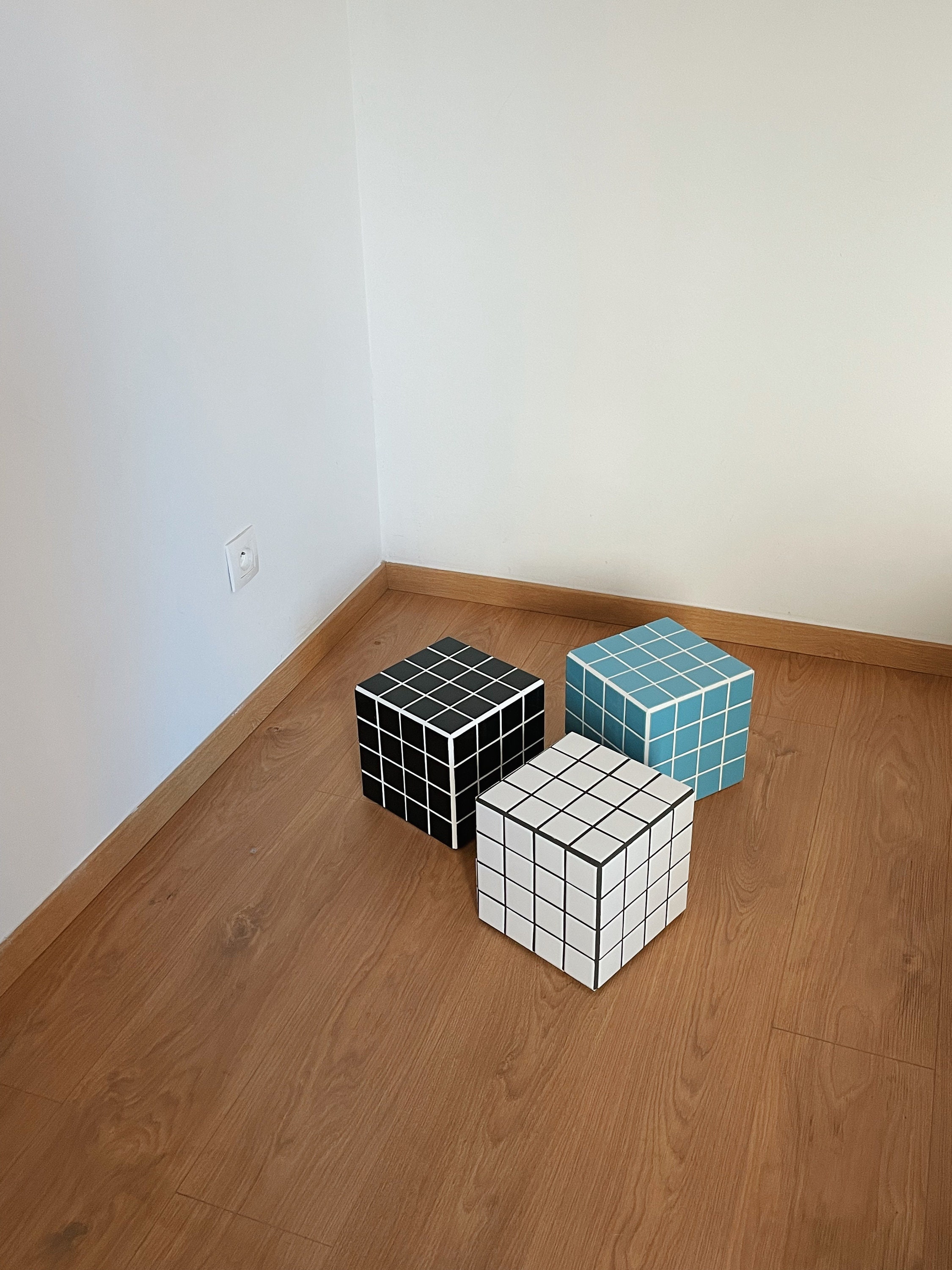 Tile Cube Mini 4x4 Mini Tiled Side Table Tile Bookend Cube - Etsy