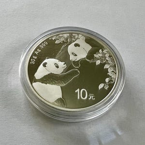 2023 China 30 gram Silver Panda Coin BU in Air-tite Capsule