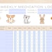 Vet Created, EDITABLE Printable Weekly Pet Medication Log , Pill ...