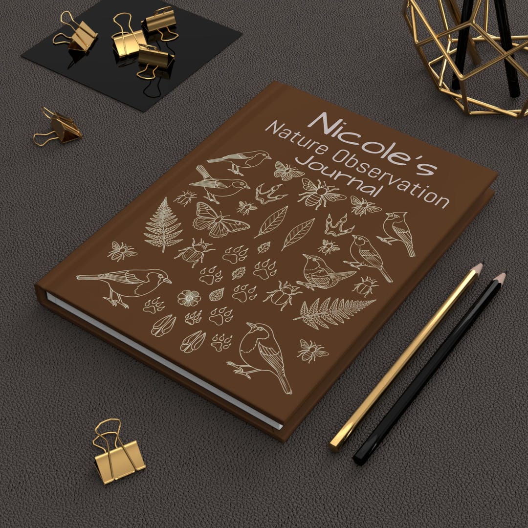 Nature Observation Journal Notebook, Birds Insects Journal, Field Notes Book, Personalised ...