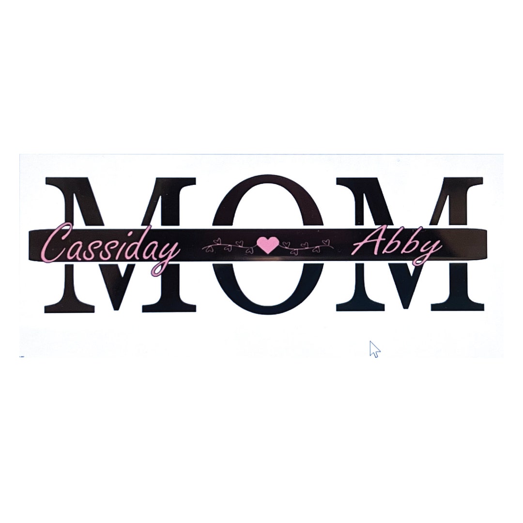 Custom Mother's Day Decal Custom Vinyl Decal Mom Kids - Etsy