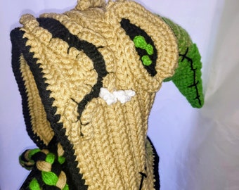 Handmade Boogey Man Costume Hood: Burlap Style