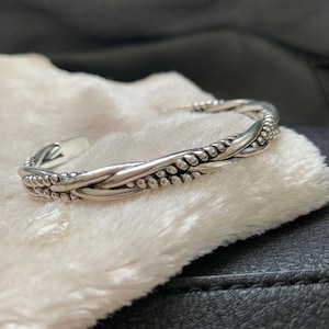 Viking Bracelet, Adjustable Silver Bangle Bracelet, Thin Bangle , Cuff Bracelet, Silver Cuff, Gift for Him, Gothic Twisted Bangle,Man Bangle