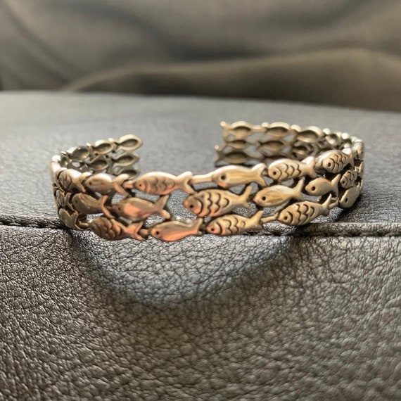 Silver Adjustable Fish Bracelet, Chunky Adjustable Women Bangle, Gift for Her, Simple Bangle, Statement Bangle,Valentines Day Gift