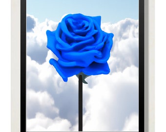 Rosa azul en el cielo