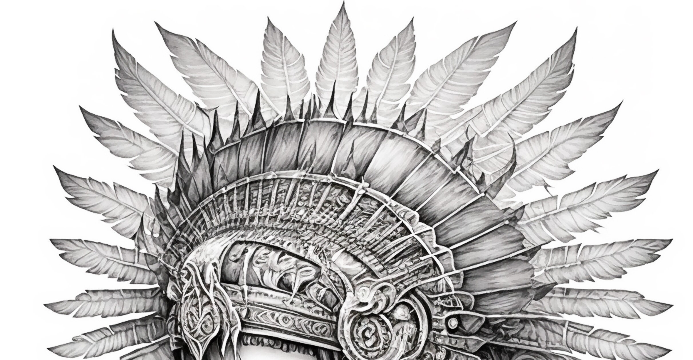 Female Aztec Warrior Coloring Page 2, Adult Coloring Sheet of the Face ...