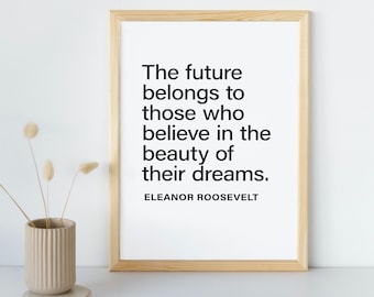 Impression de citation d'Eleanor Roosevelt, décoration d'intérieur inspirante (téléchargement numérique)