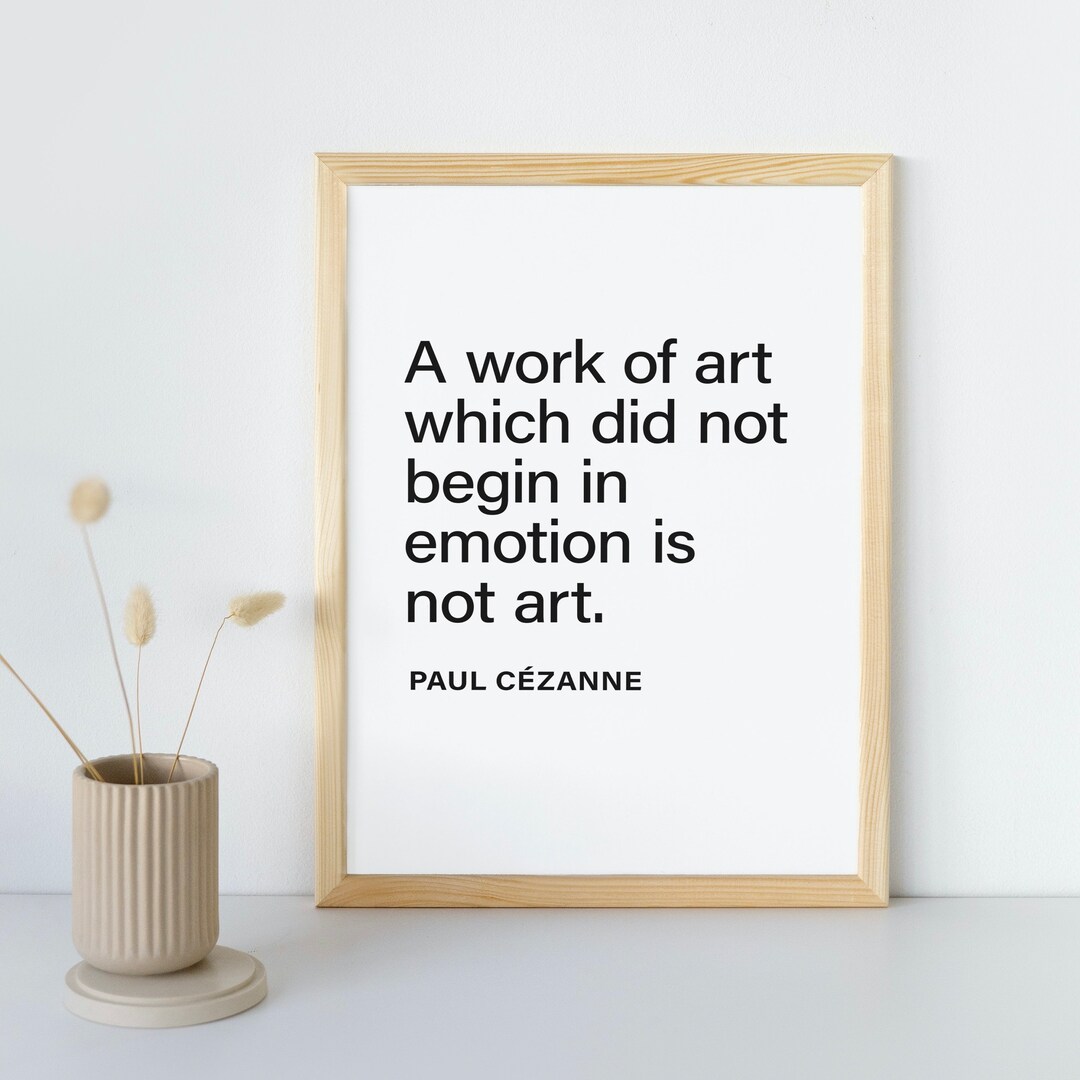 Paul Cezanne Quote Print, Minimalist Home Decor (digital Download) - Etsy