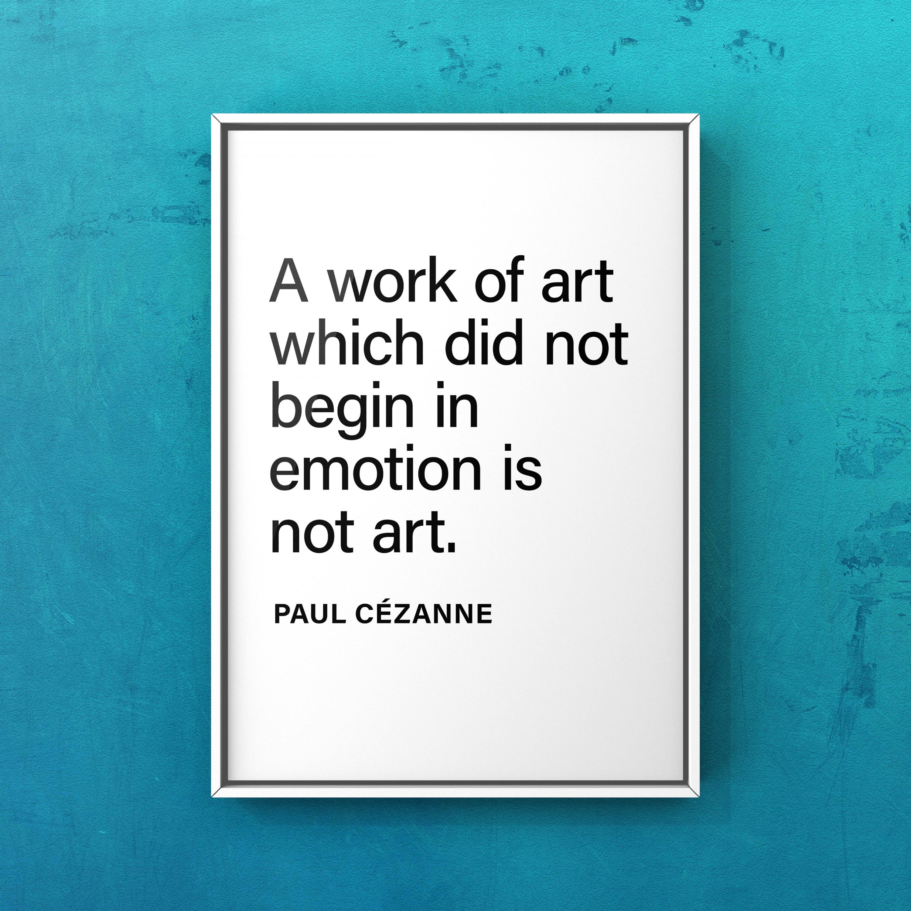 Paul Cezanne Quote Print, Minimalist Home Decor (digital Download) - Etsy