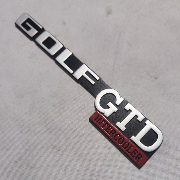 Insignia emblema letrero logotipo VW Golf MK2 Golf GTD Intercooler trasero