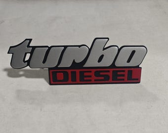 VW Golf MK1 MK2 Turbo Diesel Przedni Grill Emblem Sign