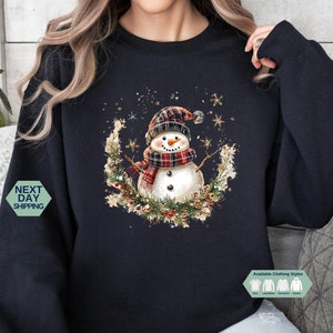 Christmas Snowman Sweatshirt, Cute Snowman Shirt, Christmas Sweatshirt for Women, Cute Winter Hoodie, Holiday Shirt, Gift For Christmas