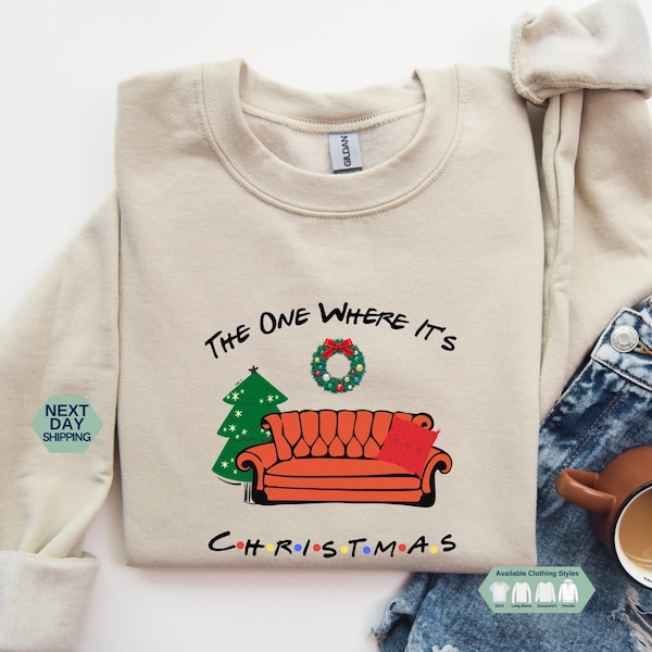 The One Where It's Christmas Shirt, Christmas Movies Characters Sweatshirt, Christmas Movie Hoodie, Winter Christmas Tee Gift