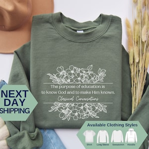 Classical Conversations Sweatshirt, Homeschool Mom Shirt, Cute Homeschool Hoodie, Homeschool Mom Shirt, Christian Gift, Long Sleeve Shirt