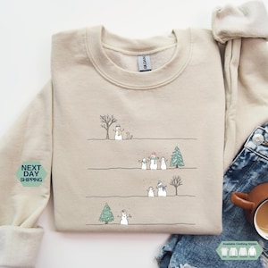 Christmas Snowman Sweatshirt, Christmas Sweatshirt, Snowman Shirt, Snowman Hoodie, Christmas Crewneck, Christmas Gift
