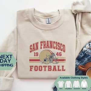 San Francisco Football Vintage Style Sweatshirt, San Francisco Football Hoodie, SF Football Sweatshirt, Unisex Football Gift