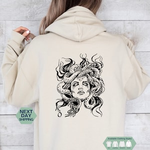 Medusa Snake Face Hoodie, Trendy Shirt, Greek Mythology Sweatshirt, Snakes Head Witch Hoodie, Mythology Shirt, Witchy Woman Hoodie