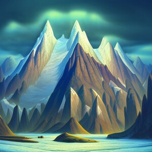 Mountain Landscape, Lawren Harris Inspired, Art Printable